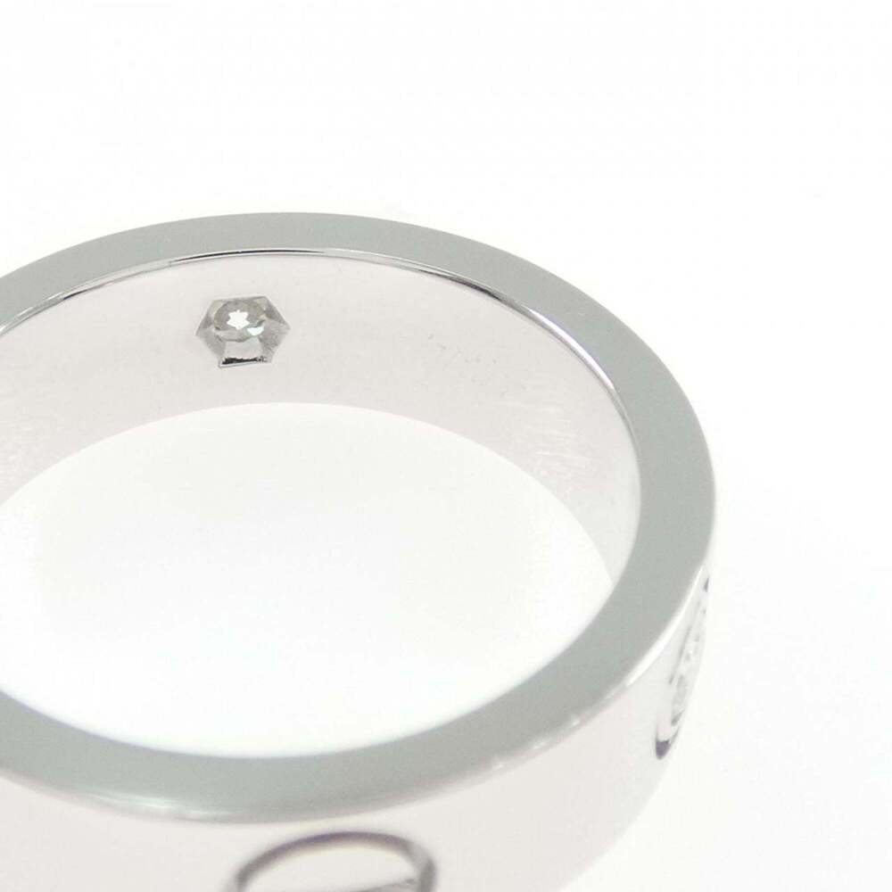 CARTIER Silver Diamond Love Ring - Picture 4 of 5